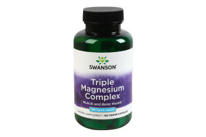 Добавка дієтична вегетаріанські капсули 400мг Комплекс з потрійним магнієм Swanson 100шт