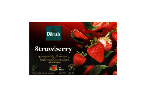Чай черный цейлонский ароматизированный Клубника Dilmah к/у 20х1.5г