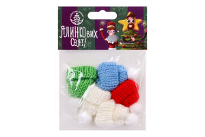 Набір прикрас декоратив Шапочка 5шт в асорт 834169