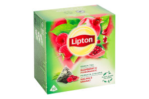 Чай зелений ароматизований Raspberry&Pomegranate Lipton к/у 20шт