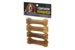 Companion Dog Chews Pressed Beefhide Bones - 4 CT