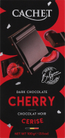 Шоколад чорний з вишнею 100г Cachet