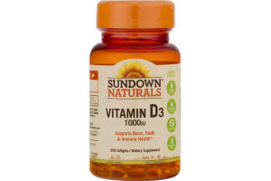 Sundown Naturals Vitamin D3 1000IU - 200 CT