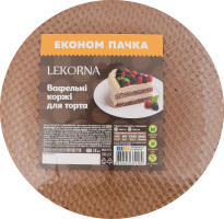 Коржі вафельні для торта з додаванням какао Lekorna м/у 140г