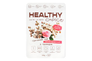 Чай гречаний необсмажений гранульований з пелюстками чайної троянди Ку Цяо Healthy Choice д/п 100г