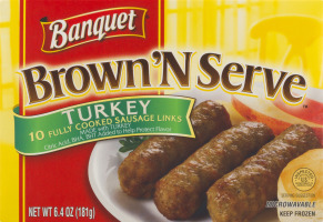 Banquet Brown 'n Serve Sausage Links Turkey - 10 CT