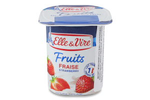 Десерт молочный 2.3% с клубникой Fruits Elle&Vire ст 125г