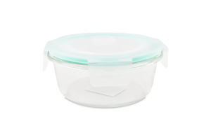 Контейнер д/зберігання 420мл скло круглий з кришкою KYYW453