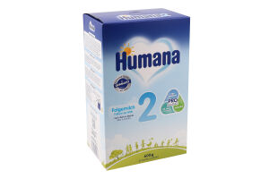 Суміш молочна для дітей 6-12міс суха з пребіотиками галактоолігосахаридами №2 Humana к/у 600г