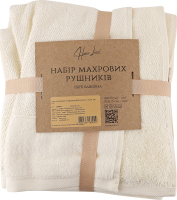 Набір рушників махрових айворі 40х70см/70х130см №258463 Home Line 2шт