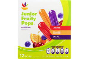 Ahold Junior Fruity Pops Assorted - 12 CT