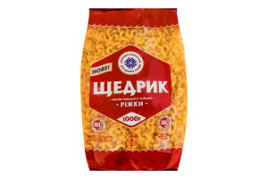 Вироби макаронні трубчасті група В клас екстра Ріжки Щедрик м/у 1кг