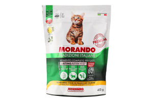 Корм д/кошенят з куркою та лососем сухий 400г д/п Morando Tradizioni