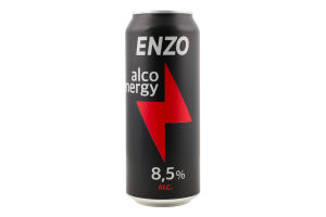 Напій слабоалкогольний енергетичний 500мл 8.5% сильногазований Alco еnergy Enzo з/б