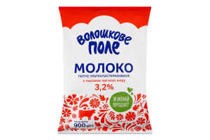 Молоко ультрапастеризоване 3,2% 900г т/фіно Волошкове поле