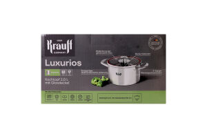 Кастрюля со стеклянной крышкой 2л d16см №26-338-038 Luxurios Krauff 1шт