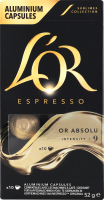 Кофе натуральный жареный молотый в капсулах Or Absolu Espresso L’OR к/у 52г