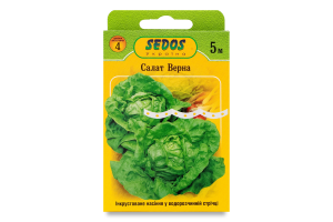 Насіння Салат Верна дражоване на стрічці 5м 2г Седос
