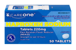 CareOne Naproxen Sodium Pain Reliever/Fever Reducer - 50 CT