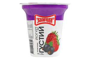 Йогурт 2.2% с сахаром и наполнителем Лесная ягода Злагода ст 230г