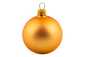 Куля новорічна золота скло 6см Галімпекс