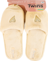 Капці кімнатні домашні жіночі хутряні Twins Home style Серце mini №010493 36-40