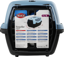 Переноска д/котів та собак до 6кг Капрі синя пластик 32*31*48см Тріксі