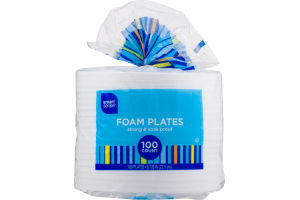Smart Sense Foam Plates 8 7/8 IN - 100 CT