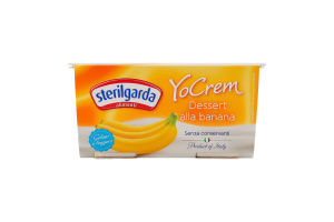 Йогурт 3-3.5% банановый пастеризованный YoCrem Sterilgarda Alimentari к/у 2х100г