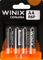 Батарейка сольова AA 1.5V R6P Winix 4шт