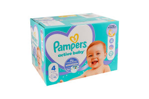 Підгузники для дітей 9-14кг 4 Active Baby Pampers 76шт