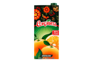 Напиток соковый пастеризованный с сахарами и подсластителем Апельсин Соковита т/п 950мл