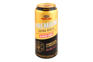 Пиво 0.5л 4.6% светлое пастеризованное Extra Brew Premium Obolon ж/б