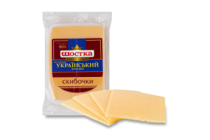Сир 50% твердий скибочки з ароматом топленого молока Лицар Шостка м/у 150г