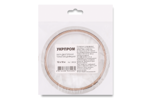Скотч двосторонній тонкий канцелярський 12ммх10м №36028 Укрпром 1шт
