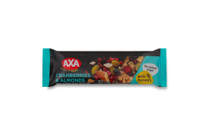Батончик з журавлиною мигдалем злаками та медом Axa м/у 30г