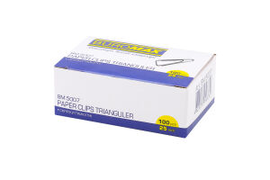 Скрiпки нікельовані трикутні 25мм 100шт Буромакс