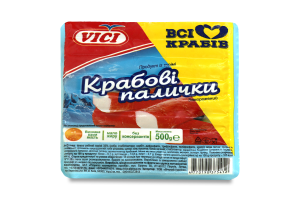 Крабові палички заморожені Vici в/у 500г