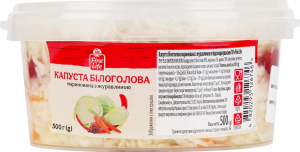 Капуста білоголова маринована з журавлиною з підсолоджувачами Fine Life відро 500г
