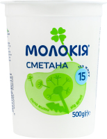 Сметана 15% Молокія ст 500г