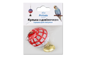 Іграшка д/папуг Кулька з дзвіночком 6543/2571