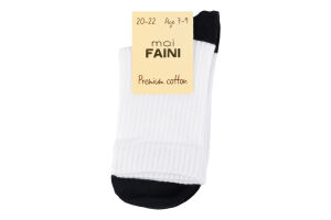 Носки детские Moi Faini №413020 20-22 белый рубчик