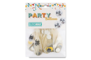 Набір кульок повітр Buromax HappyBirthday сріб 6шт