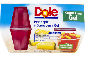 Dole Pineapple in Strawberry Gel - 4 CT