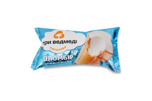 Морозиво пломбір у вафельному стаканчику Три ведмеді м/у 75г