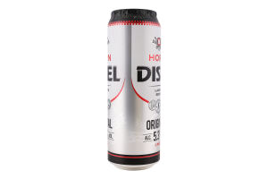 Пиво 0.568л 5.3% світле фільтроване пастеризоване Original Horn Disel з/б