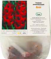 Цибулина Гладіолус Оскар 3шт Яскрава