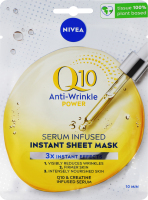 Маска для лица тканевая против морщин обогащенная сывороткой Q10 Power Nivea 1шт