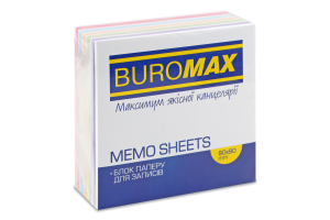 Блок паперу д/записів Зебра 90*90мм Буромакс