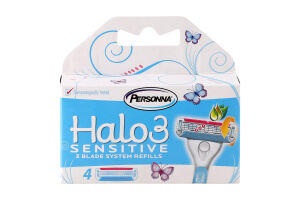 Картриджи сменные к женскому станку для бритья Halo3 Sensitive Personna 4шт